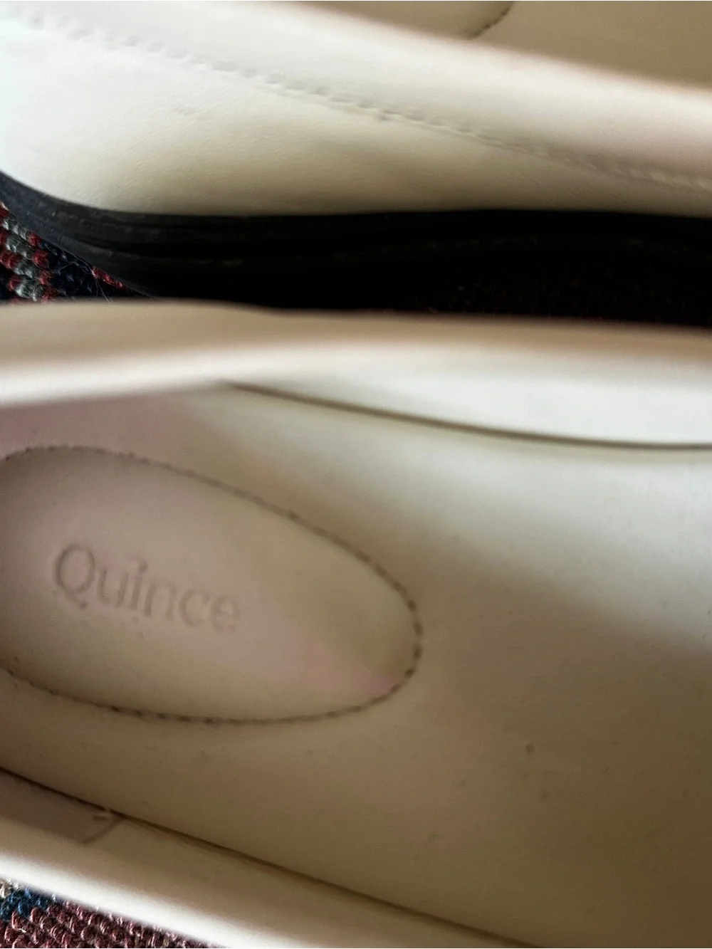 Quince White Leather Penny Loafers with Black Sole
